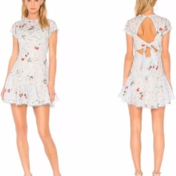 SYDNEY BRODERIE SHORT SLEEVE DRESS NWT - Picture 6 of 14